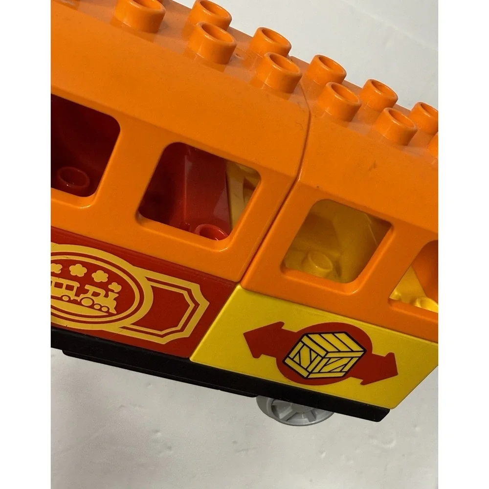 LEGO Duplo Train Car Coach Cabin & Purple Flat Bed Truck Collect Child Toy Used‎